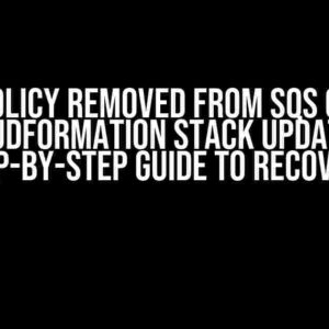 Queue Policy Removed from SQS Queue on CloudFormation Stack Update: A Step-by-Step Guide to Recovery