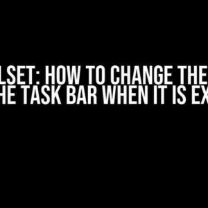 Wix Toolset: How to Change the Logo of MSI in the Task Bar When It Is Executing